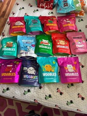 Lots of Woobles crochet kits